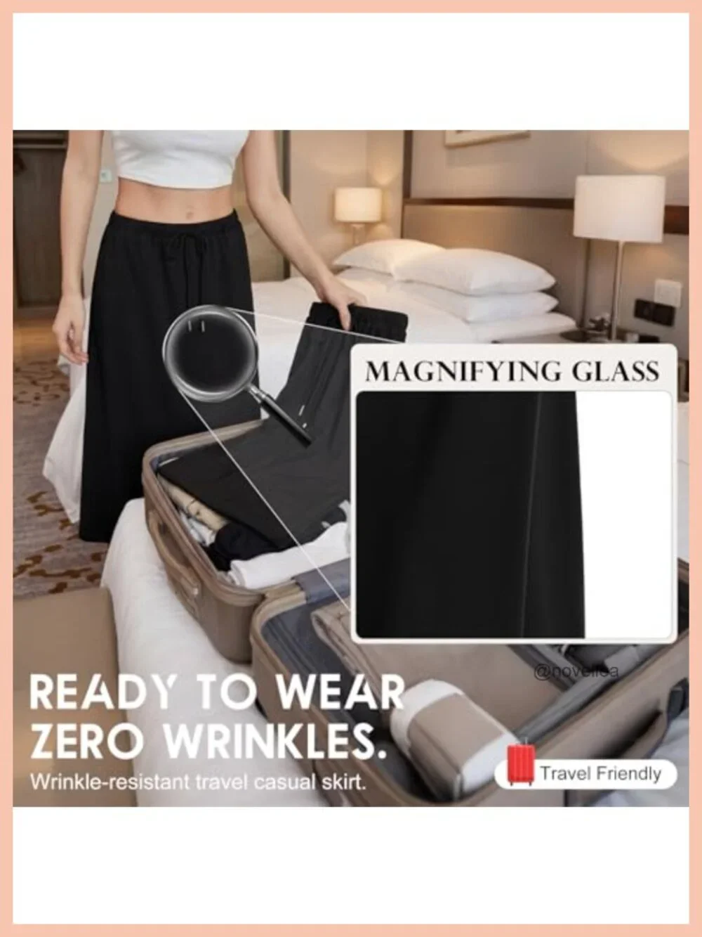 Women's High Waisted Midi Skort with Pockets, Built-in Shorts, Athletic Travel